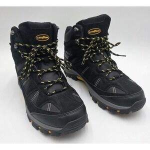 Goodyear Teton Men's Hiking Boots Black Yellow Mid Top Lug Sole GY801401 Size 11